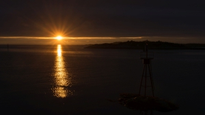 Hamn i Senja Sonnenuntergang