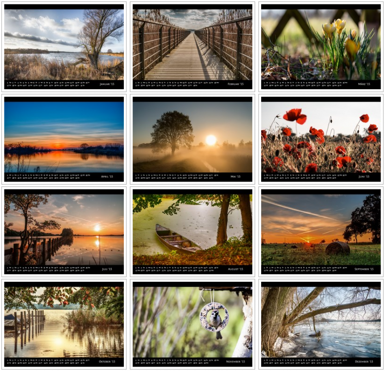 Natur in Brandenburg 2015 – Kalender zu Kaufen