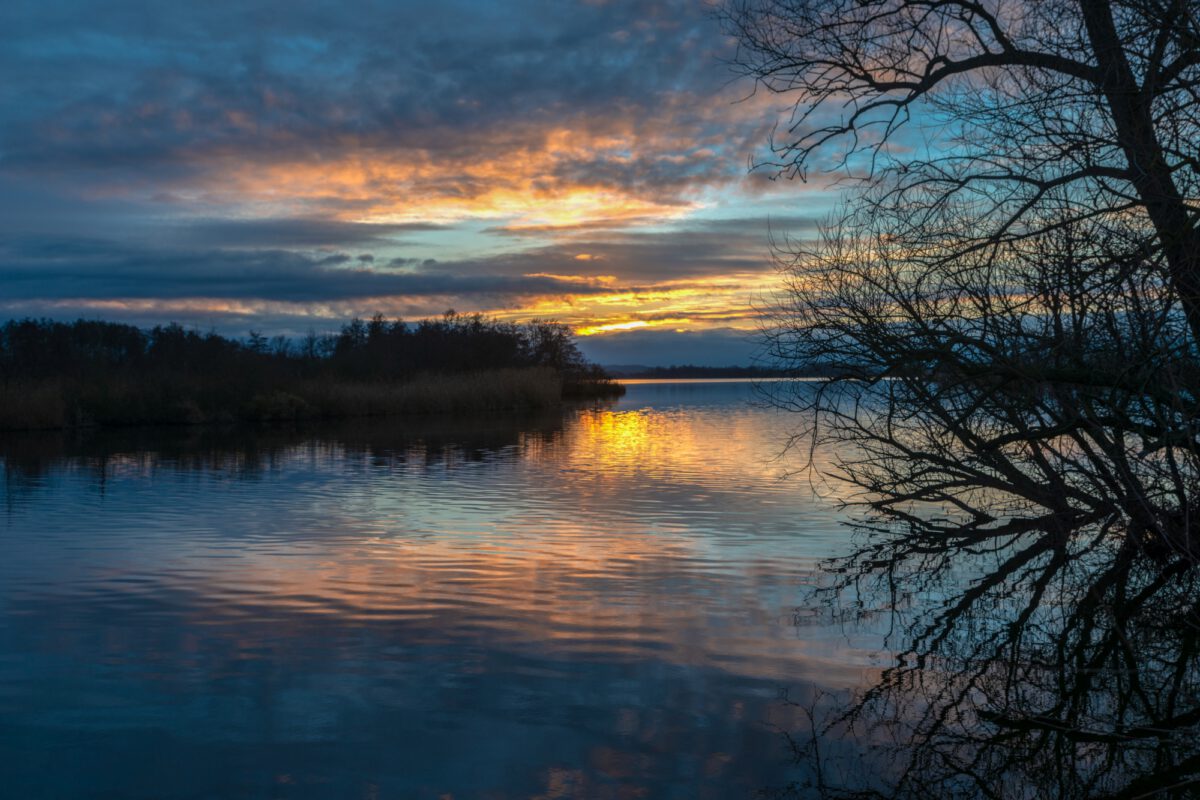 Sonnenuntergang am Trebelsee