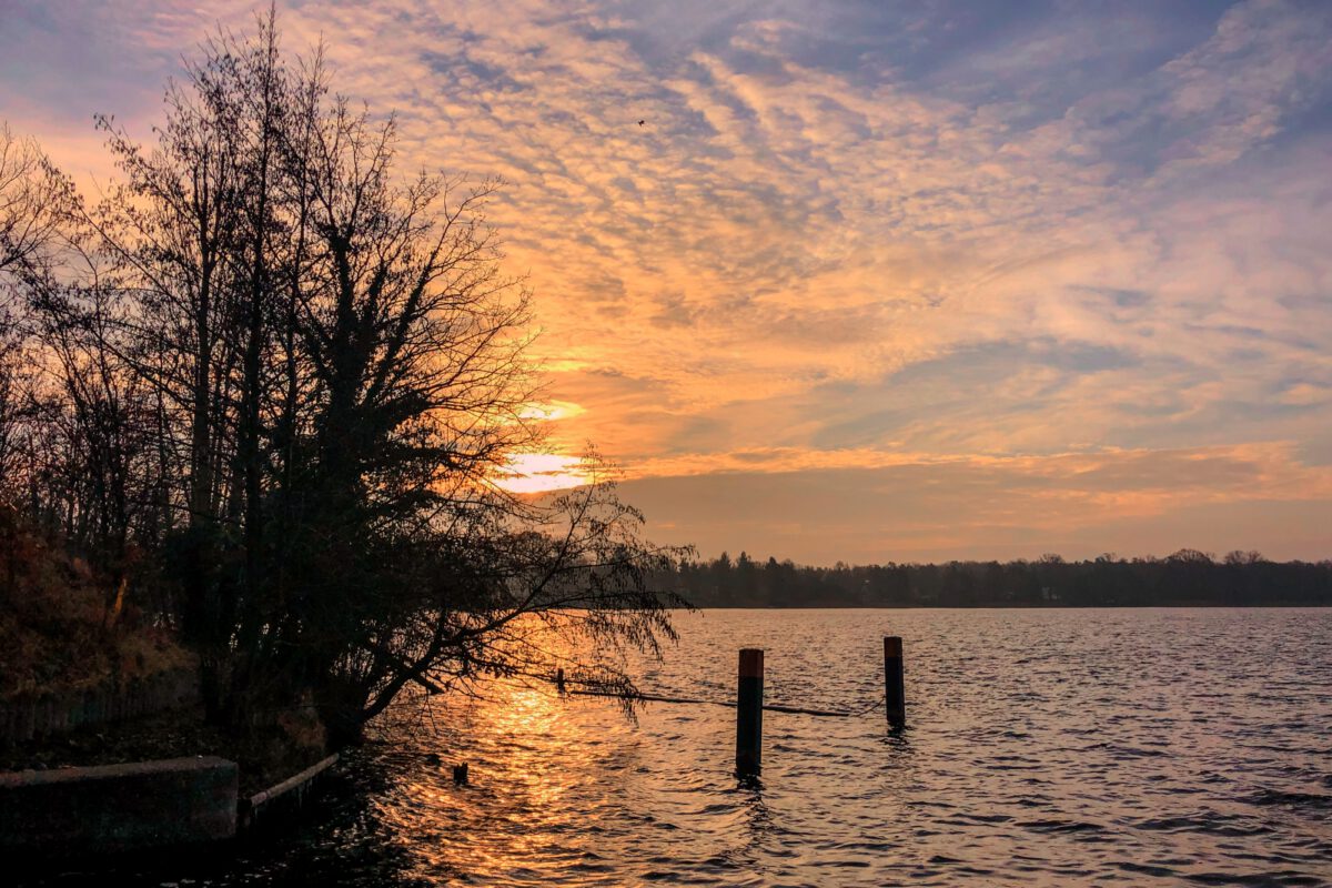 Morgens am Rande der Baustelle